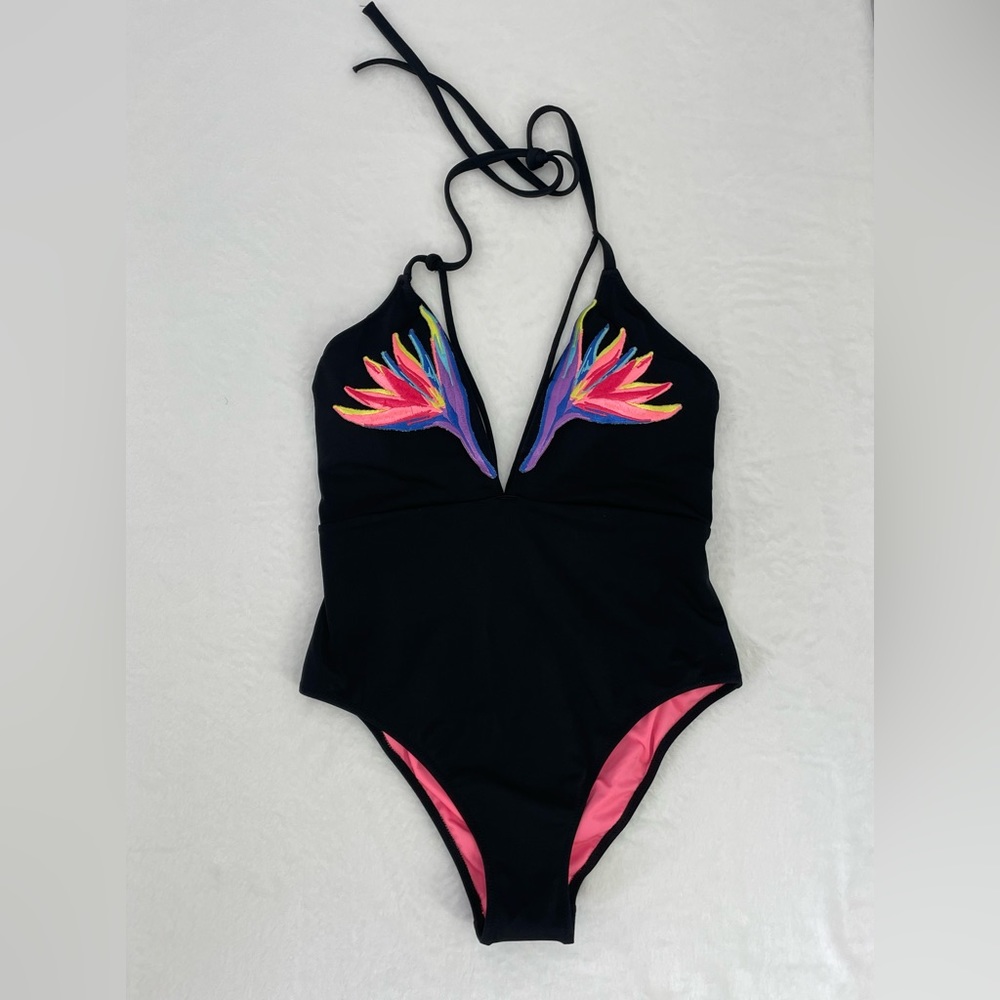 Victoria Secret Pink Embroidered one piece swim suit